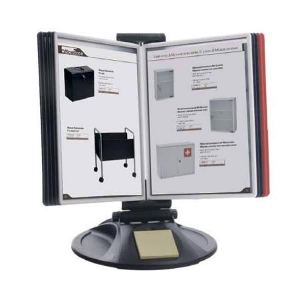 1126 Демосистема (перекидная система) настольная Office Force, 10 панелей, круглая подставка