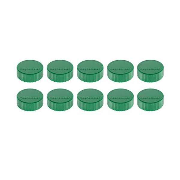 16 600 05 Магниты Magnetoplan Magnum, сила 2 кг, диаметр 34 мм, 10 шт, зеленые