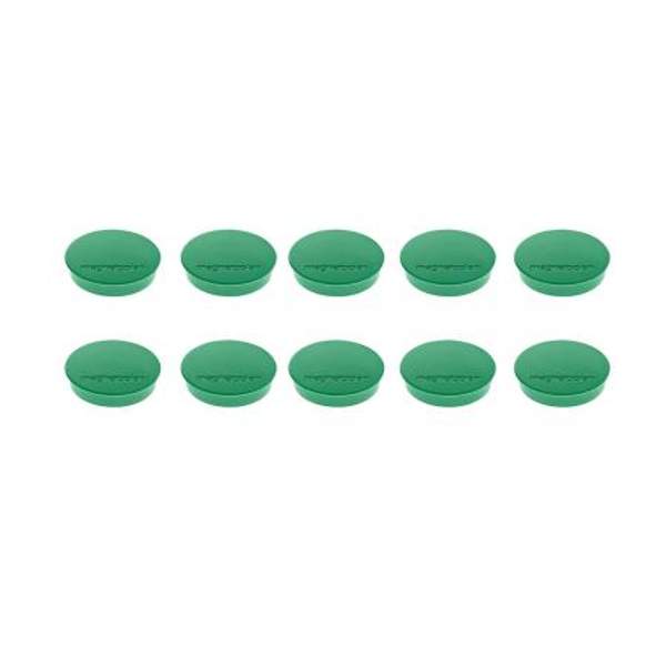 16 642 05 Магниты Magnetoplan Standard, сила 0,7 кг, диаметр 30 мм, 10 шт, зеленые