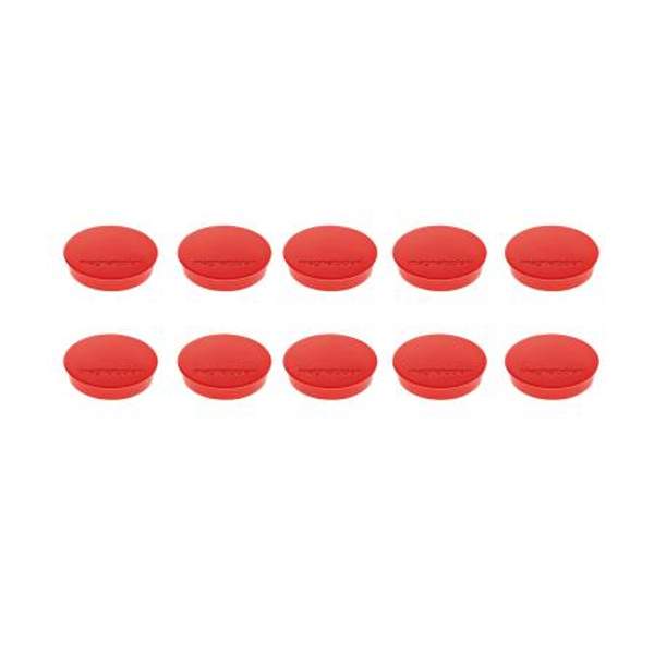 16 642 06 Магниты Magnetoplan Standard, сила 0,7 кг, диаметр 30 мм, 10 шт, красные