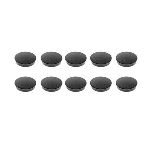 16 642 12 Магниты Magnetoplan Standard, сила 0,7 кг, диаметр 30 мм, 10 шт, черные