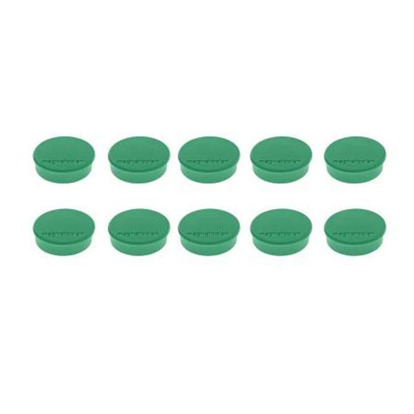 16 645 05 Магниты Magnetoplan Hobby, сила 0,3 кг, диаметр 25 мм, 10 шт, зеленые