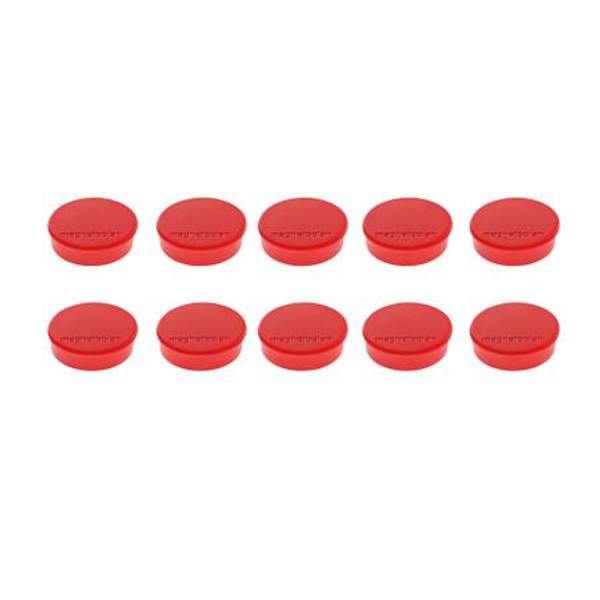 16 645 06 Магниты Magnetoplan Hobby, сила 0,3 кг, диаметр 25 мм, 10 шт, красные