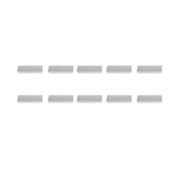 16 651 01 Магниты Magnetoplan прямоугольные, сила 1,3 кг, размер 54 х 19 х 8 мм, 10 шт, серые