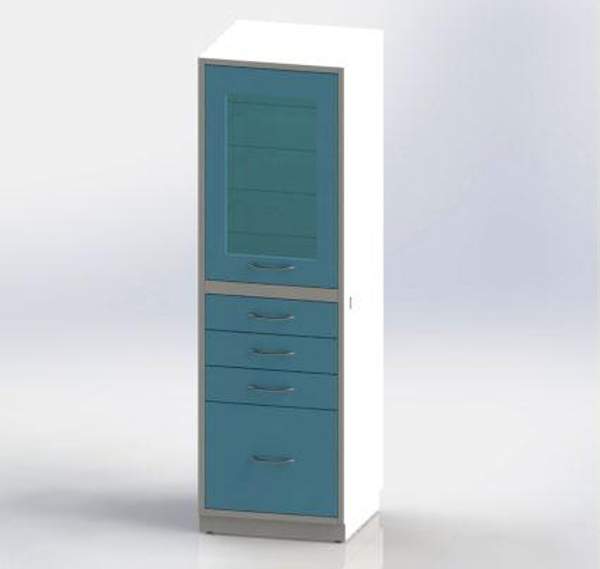 2. Шкаф напольный ШМБе-1 (4 ящика)