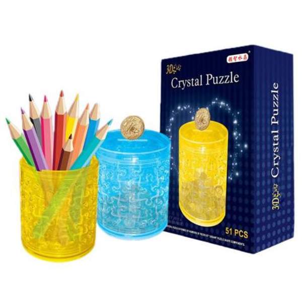 3D Crystal пазл Пенал-Копилка 51 дет
