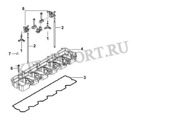 3966708 Прокладка клапанной коробки для Коромысла клапана и штанги толкателя — позиция № 3