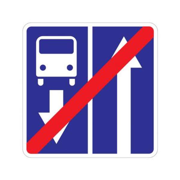 5.12.1 "Конец дороги с полосой для маршрутных транспортных средств"