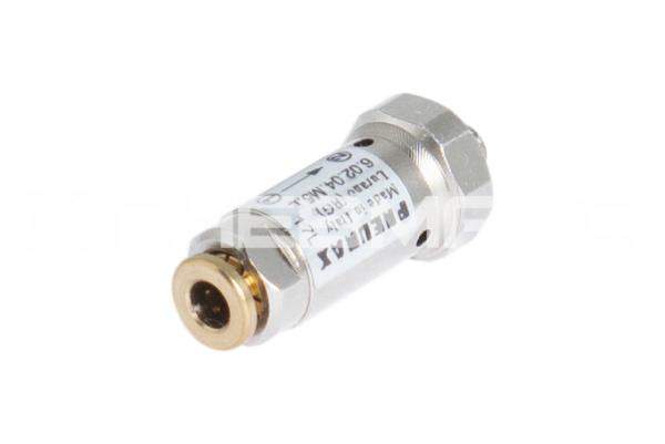 6.02.04.M5.L - Клапан быстрого выхлопа для монтажа в линию, резьба М5 под трубку 4мм (241300100)