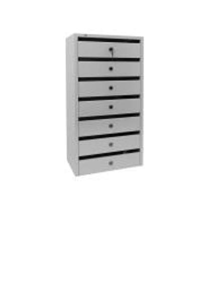 7-и секционный почтовый ящик Оптима для подъездов многоквартирных домов