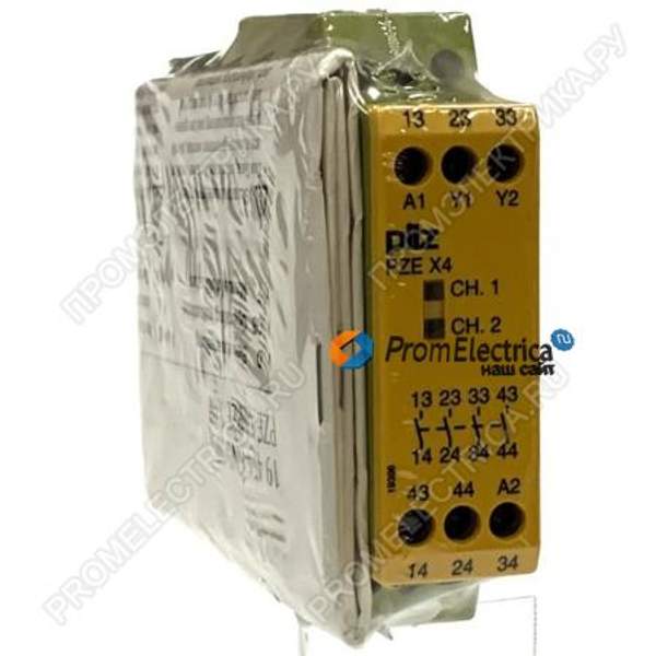 774585 Реле безопасности, Серия: PZE X4, Выходы:2, DIN, Pilz
