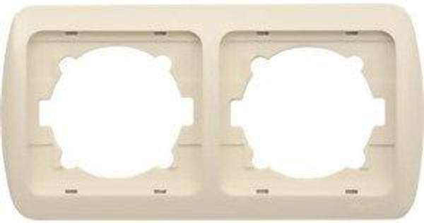 ABB TUNA рамка 2-местная горизонт. крем EL-BI ABB