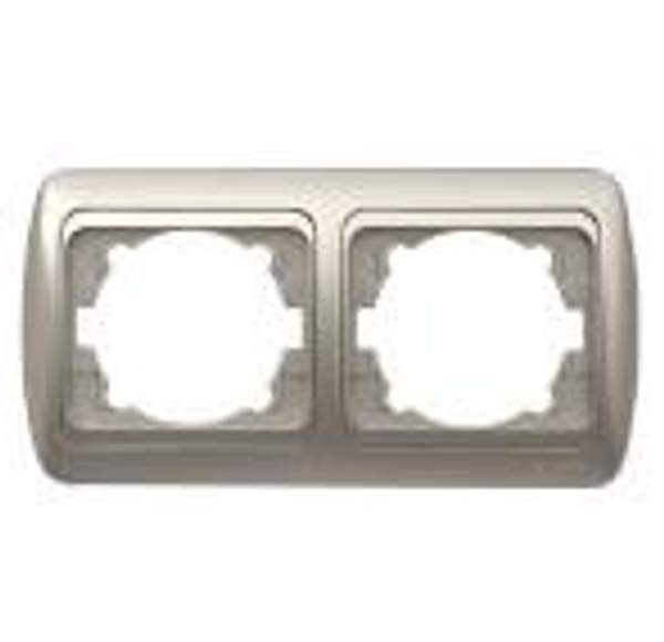 ABB TUNA рамка 2-местная горизонт. мет.серый EL-BI ABB