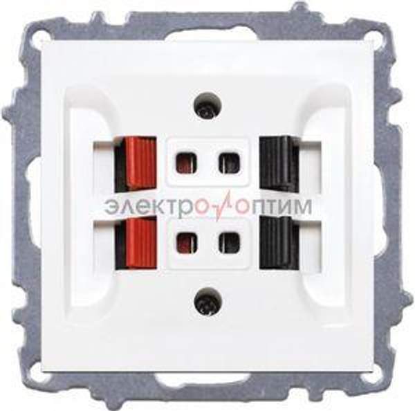 ABB ZENA белый - розетка СУ Hi-Fi 2-местная EL-BI ABB