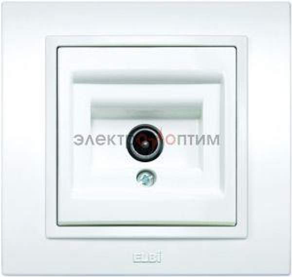 ABB ZENA белый - розетка СУ телевизионная проходная 1-местная EL-BI ABB