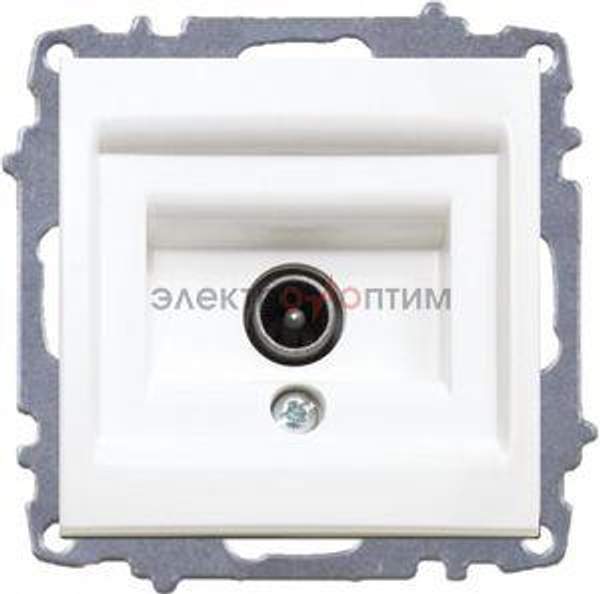 ABB ZENA белый - розетка СУ телевизионная проходная 1-местная модуль EL-BI ABB