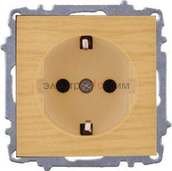 ABB ZENA береза - розетка СУ 1-местная с/з модуль EL-BI ABB
