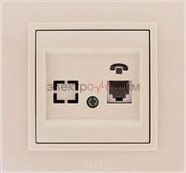 ABB ZENA крем - розетка СУ телефонная EL-BI ABB