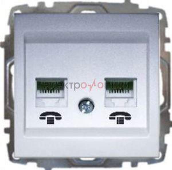 ABB ZENA металлик серый - розетка СУ телефонная модуль EL-BI ABB