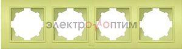 ABB ZENA рамка 4-местная горизонт. оливковая EL-BI ABB