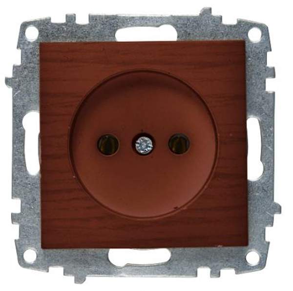 ABB ZENA темн. орех - розетка СУ 1-местная б/з модуль EL-BI ABB