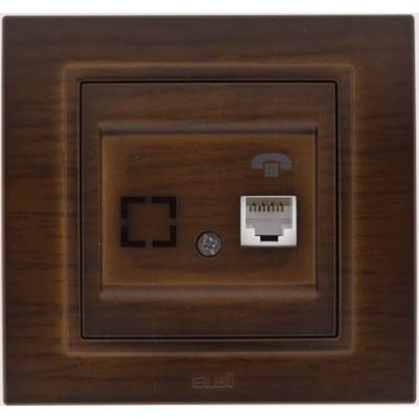 ABB ZENA темн. орех - розетка СУ телефонная модуль EL-BI ABB