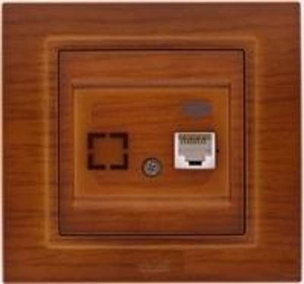 ABB ZENA вишня - розетка СУ телефонная модуль EL-BI ABB