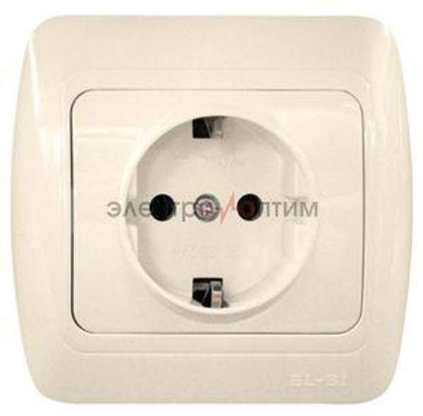 ABB ZIRVE крем - розетка СУ 1-местная с/з EL-BI ABB