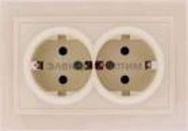 ABB ZIRVE крем - розетка СУ 2-местная б/з EL-BI ABB