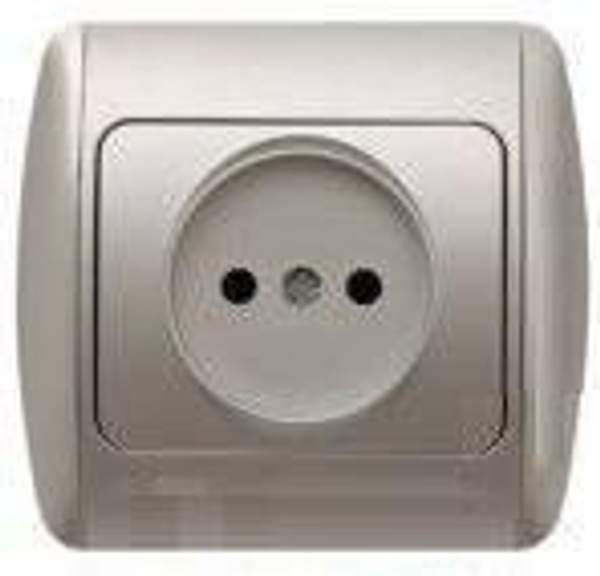 ABB ZIRVE мет. серый - розетка СУ 1-местная EL-BI ABB