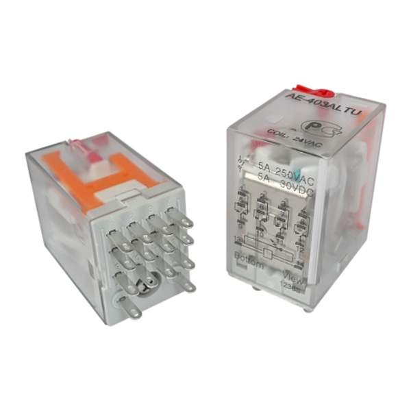 AE-403ALTU Реле промежуточное 5А, 4С, 24VAC, Амитрон аналог HJQ-22F-24VAC-4Z Tianbo
