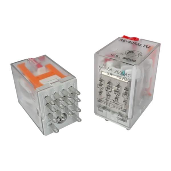 AE-407ALTU Реле промежуточное 5А, 4С, 220VAC, Амитрон аналог 553482300040 Finder