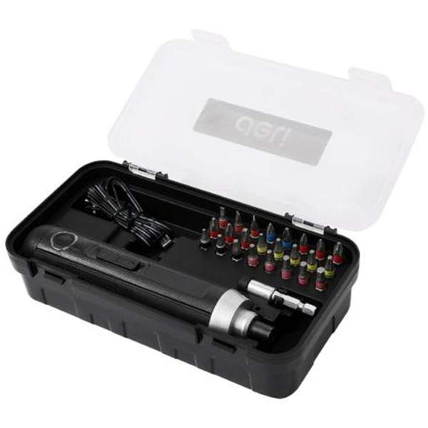 Аккумуляторная отвертка с прямой ручкой Deli DL-DP04-E1B2 + набор бит (24 шт)