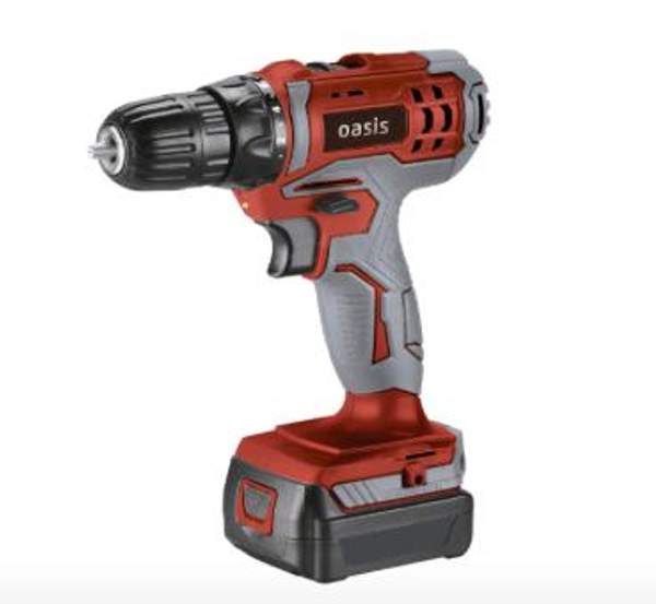 Аккумуляторный шуруповерт Oasis ASU-18S (S), 18В, 2Ач, 32Нм, 0-350/0-1300об/мин, ударный, 2 Li-ion а