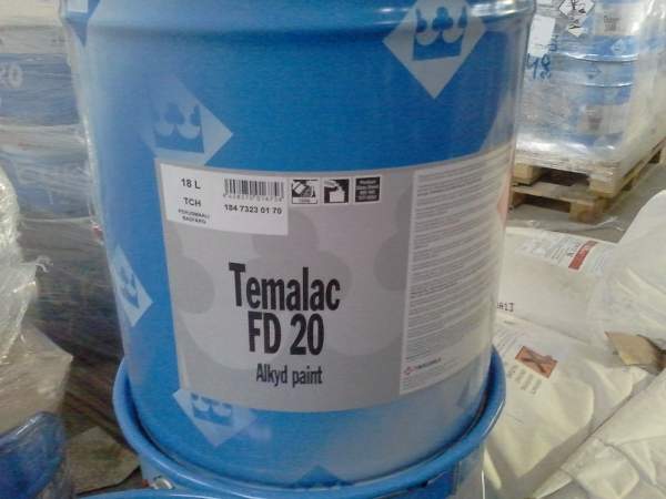 Алкидная краска Темалак ФД 20 (TEMALAC FD 20) RAL Тиккурила