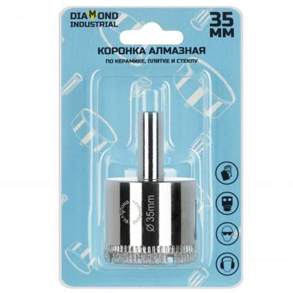 Алмазная коронка по керамике, плитке и стеклу 35 мм Diamond Industrial