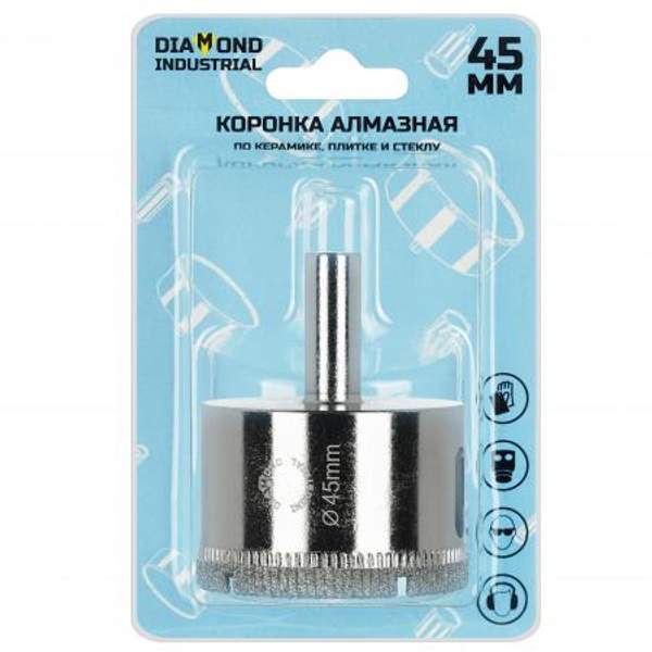 Алмазная коронка по керамике, плитке и стеклу 45 мм Diamond Industrial