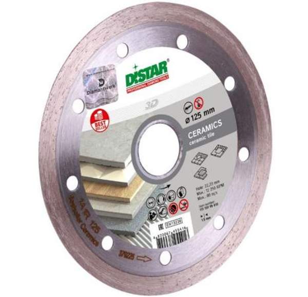 Алмазный диск 125 мм Ceramics DiStar 3D