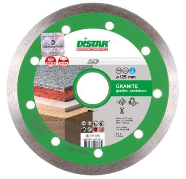 Алмазный диск 125 мм Granite DiStar 5D
