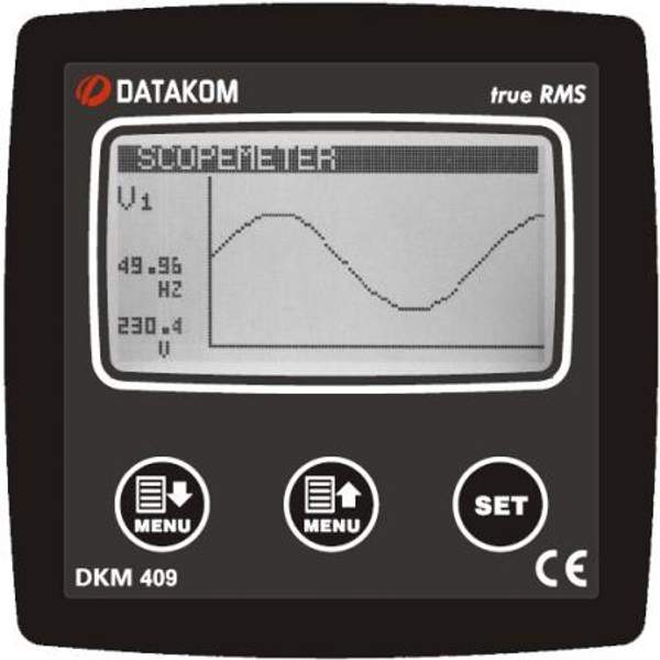 Анализатор электросети Datakom DKM-409 PRO AT, 96x96мм,2.9”LCD, RS485, USB/Device, micro-SD, 3x4/20мА вых,