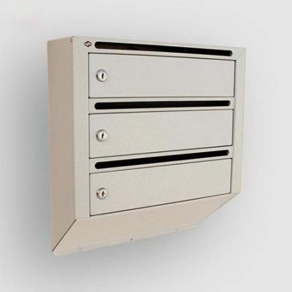 Антивандальный металлический почтовый ящик "Гарант Люкс 3" в подъезд