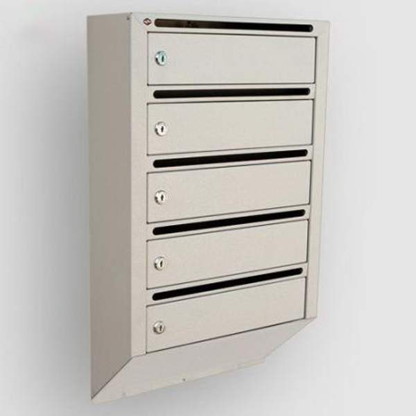 Антивандальный металлический почтовый ящик "Гарант Люкс 5" в подъезд