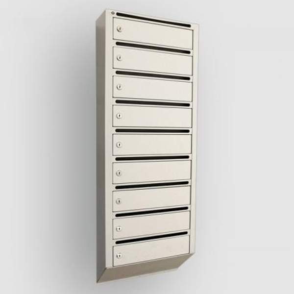 Антивандальный металлический почтовый ящик "Гарант Люкс 9" в подъезд