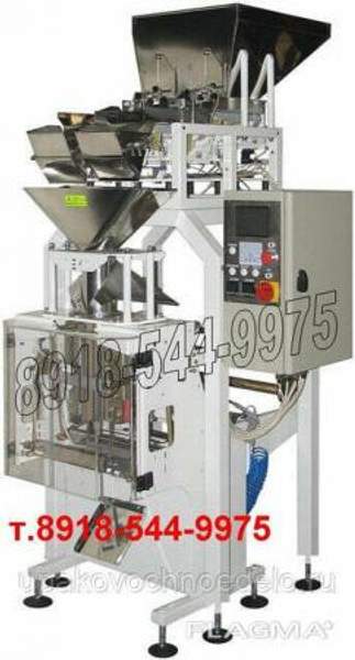 Аппарат для упаковки и фасовки сыпучих продуктов семечки орешки крупы соль сахар кофе чай