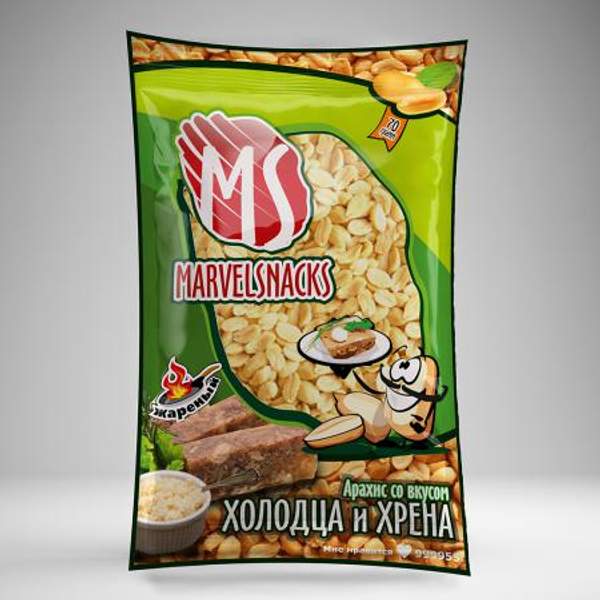 Арахис со вкусом холодца и хрена "Marvelsnacks" 70 гр/35 шт