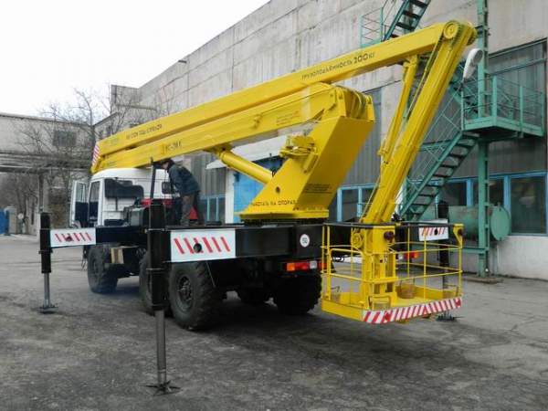 Аренда автовышки 28 метров ГАЗ ВС-28, Услуги автовышки 28 метров