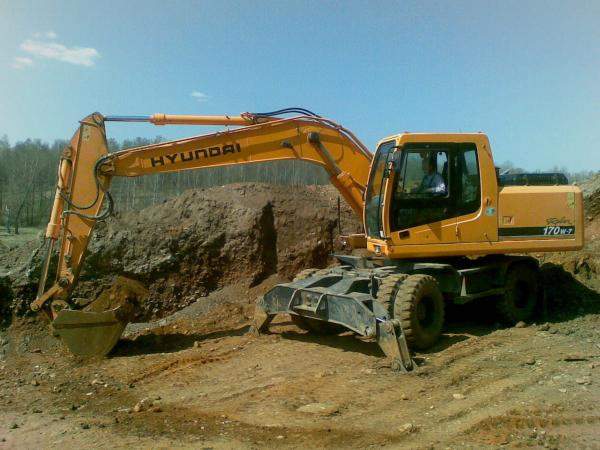 Аренда и услуги колесного экскаватора