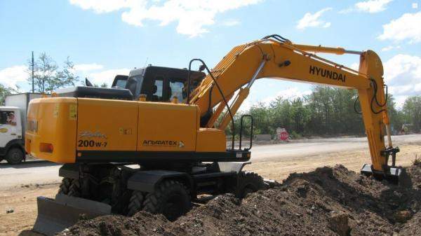 Аренда колёсного экскаватора Hyundai R200W-7