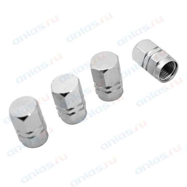 AUTOSTANDART Колпачки на колесные вентили серебро/титан 4шт. Autostandart 102501