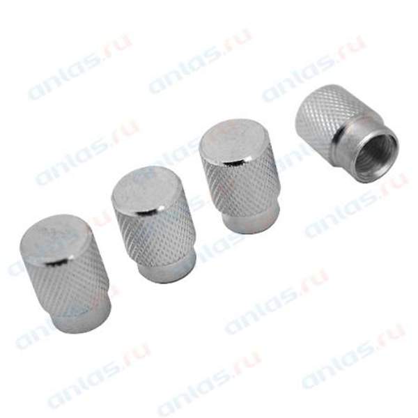 AUTOSTANDART Колпачки на колесные вентили серебро/титан 4шт. Autostandart 102503